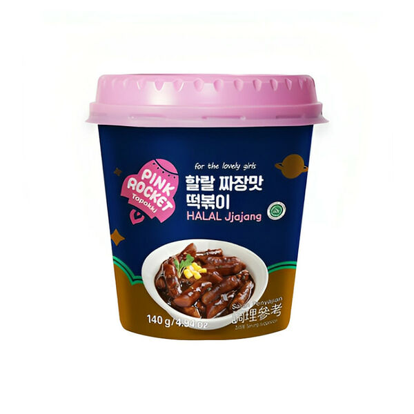 Рисовые палочки Токпокки Pink Rocket с соусом чачжан, 140 г