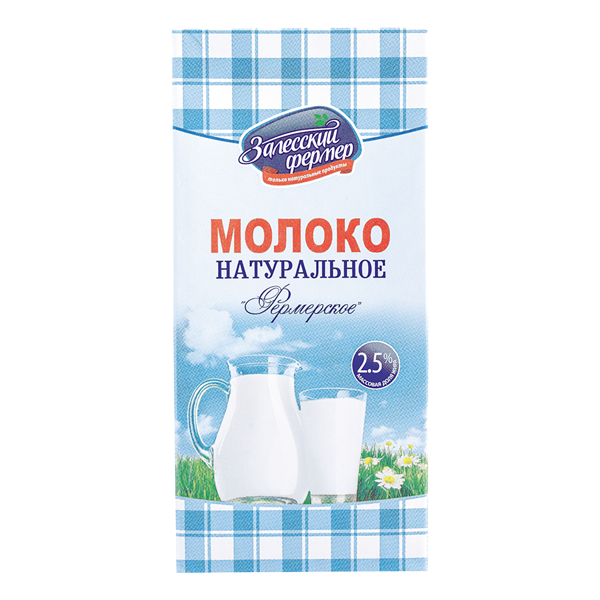 Молоко Залесский фермер Фермерское, 2.5%