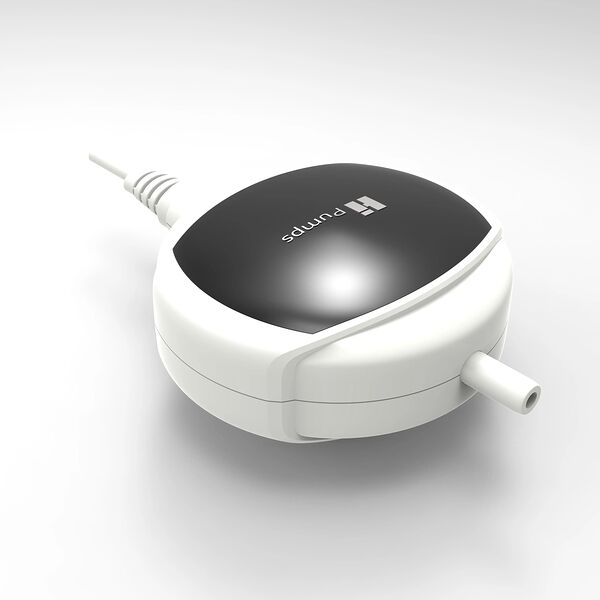 Бесшумный мини-компрессор для аквариума 24л/ч белый овальный 3,5Вт от80 