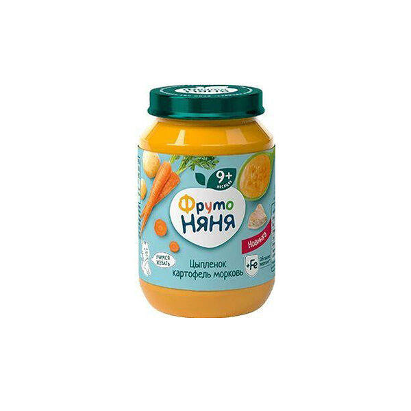 Фруто ньянья пюре птица картофель морковь 190г