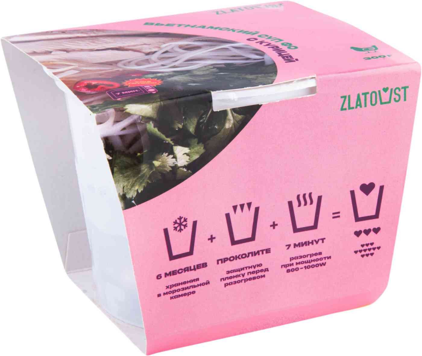 

Готовое первое блюдо Суп-лапша Zlatoust с курицей, 300г