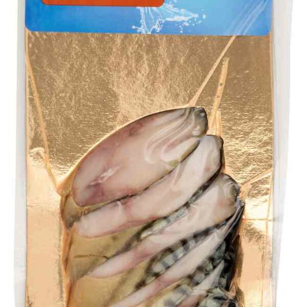 Скумбрия подкопчённая, тушка нарезка в вакуумной упаковке