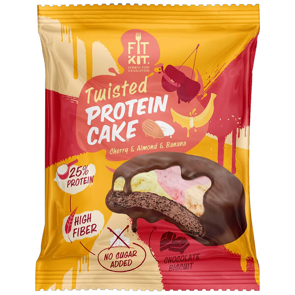 FIT KIT Twisted Protein Cake - вишня-миндаль-банан