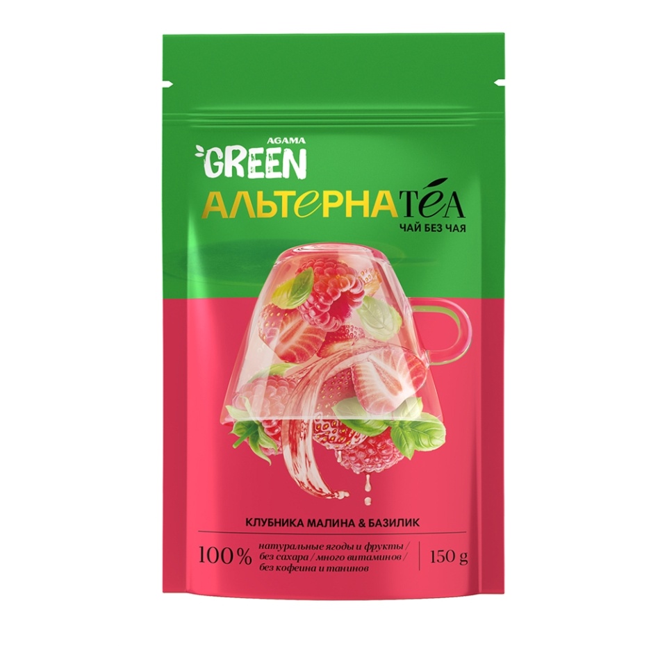 

Чайный напиток Agama Green «Клубника-малина с базиликом» 150 г, Россия
