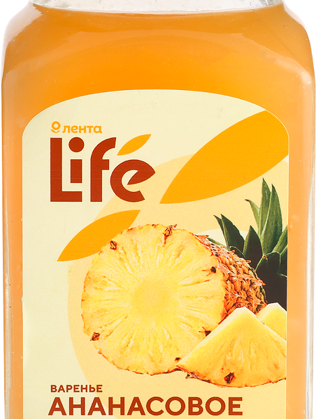 Варенье ЛЕНТА LIFE Ананасовое, без сахара