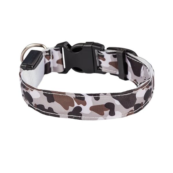 Ошейник светящийся Led L 45-52см камуфляж коричневый