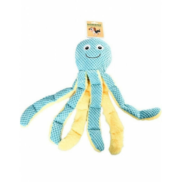 Homepet Игрушка для собак Seaside Осьминожек, с пищалкой 43*31 см