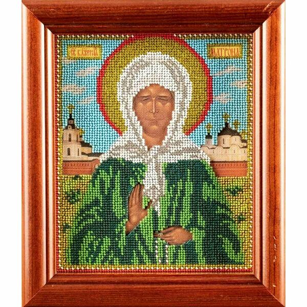В306 Набор для вышивания бисером Кроше 'Св. Матрона'12х14,5 см