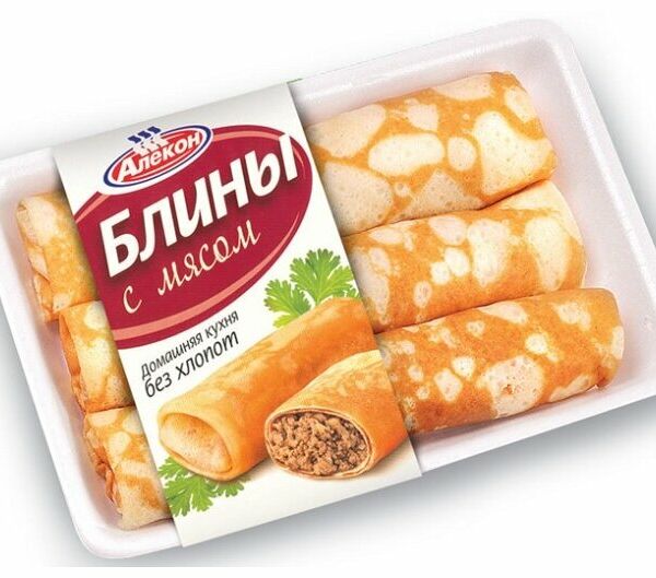 Блины замороженные Алекон с мясом 420 г