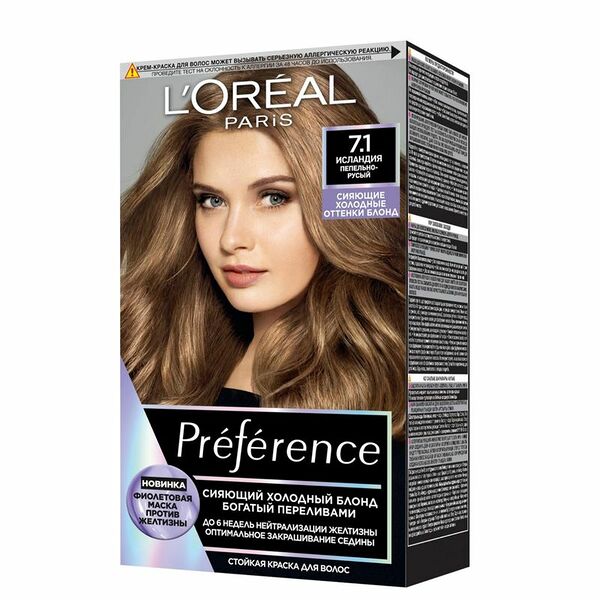 Краска для волос Loreal Paris Preference стойкая 7.1 Исландия