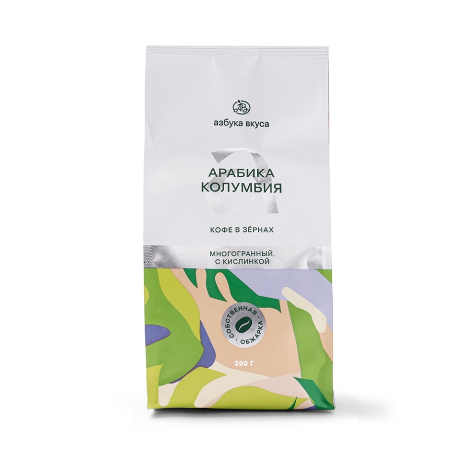 

Кофе в зёрнах «Арабика. Колумбия», «Азбука вкуса», 250 г, Россия