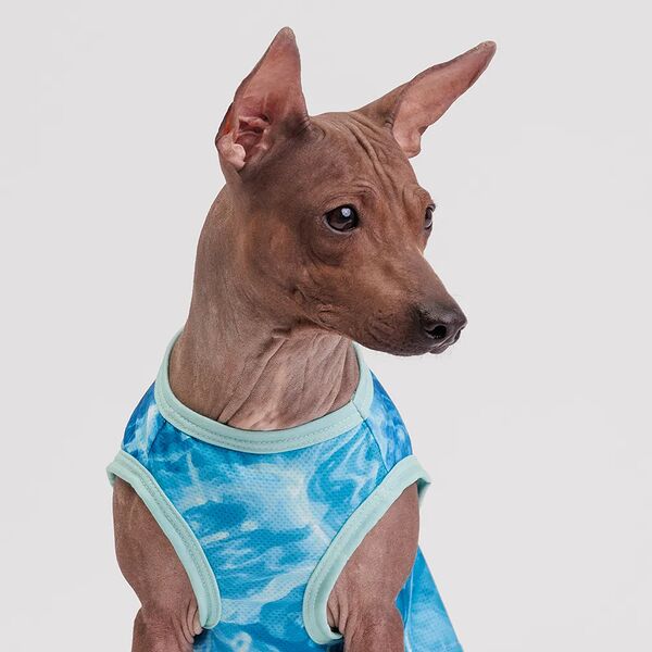 Футболка для собак Rurri охлаждающая, L, голубая