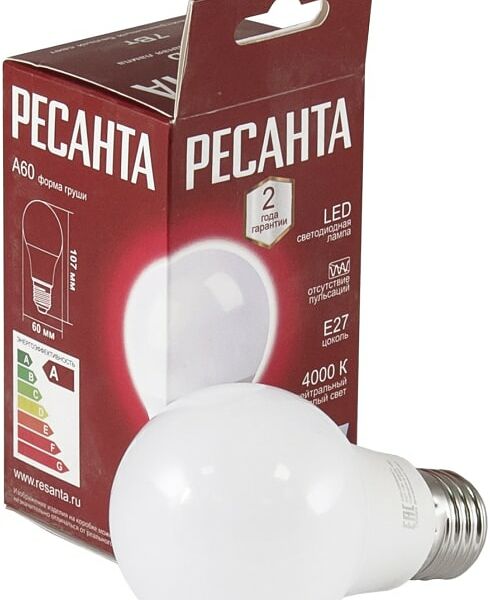 Лампа светодиодная Ресанта E27 11Вт