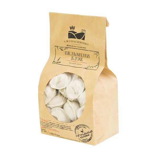 Пельмени Фермерское хозяйство А.Н. Герасименко Блэк ручной лепки 700 г