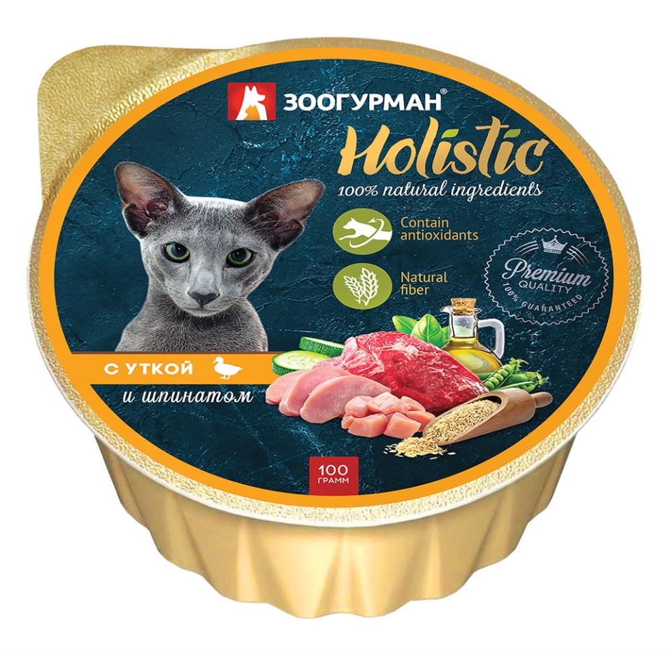 

Корм для кошек Зоогурман С уткой и шпинатом 100 г