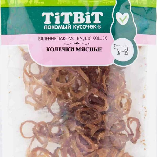 Лакомство для кошек Titbit Колечки мясные 20 г