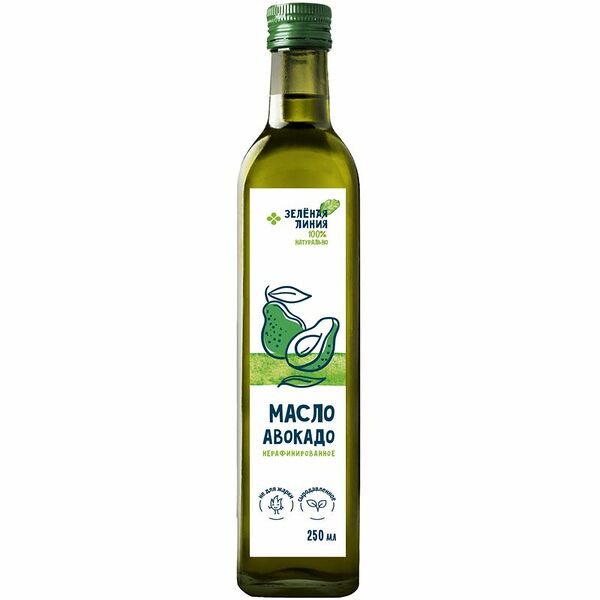 Масло авокадо Зеленая линия нерафинированное
