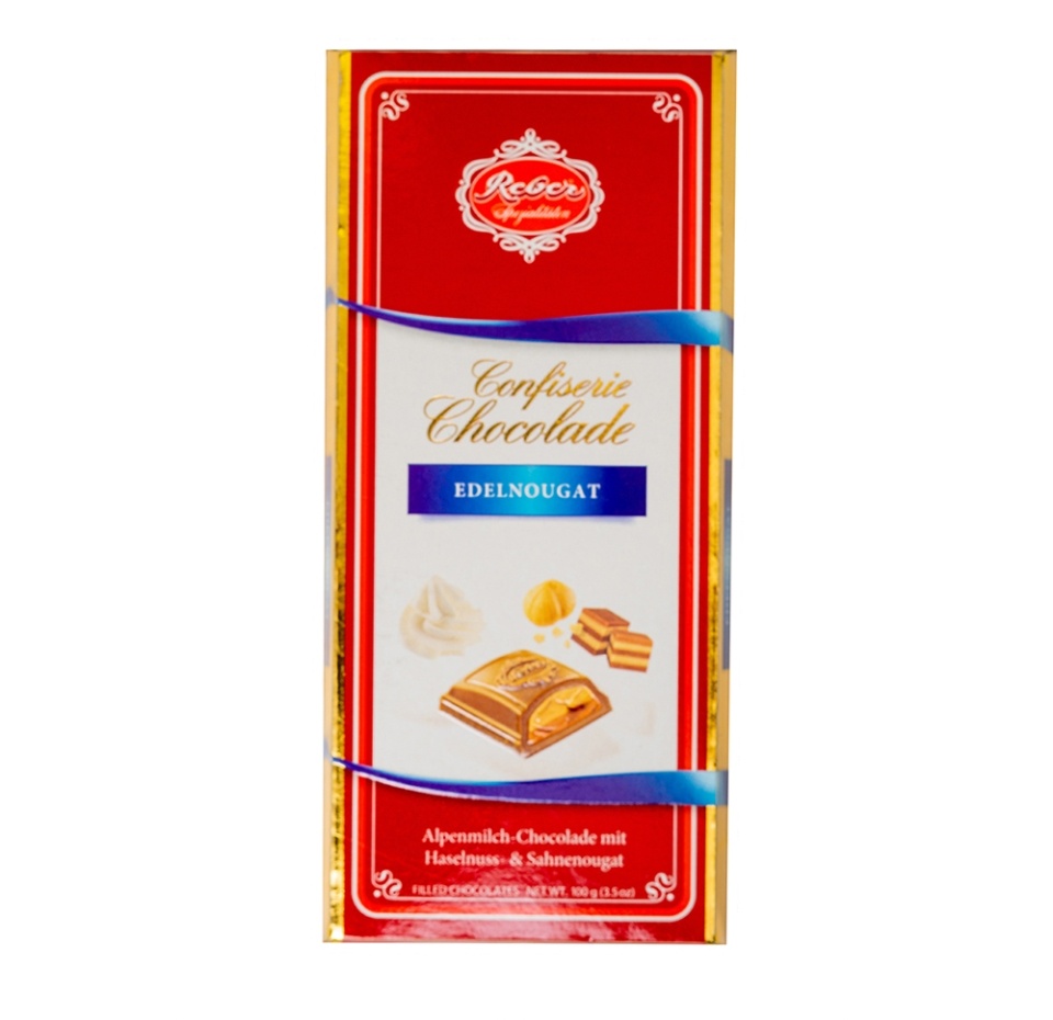 

Шоколад Reber Nougat молочный с ореховым пралине 100 г
