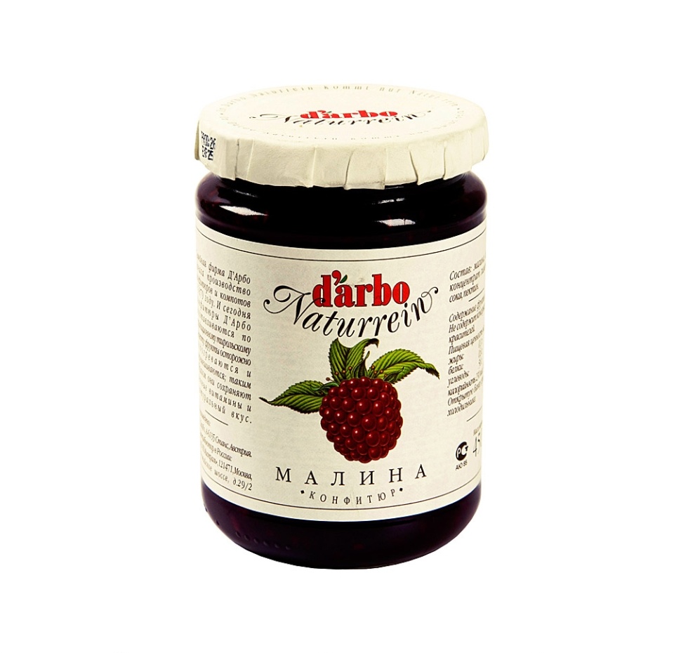 

Конфитюр D'arbo Naturrein из малины 450 г