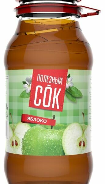 Сок Полезный сок Яблоко с мякотью
