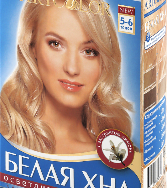 Хна для осветления волос АРТКОЛОР Белая, с экстрактом белого лимона