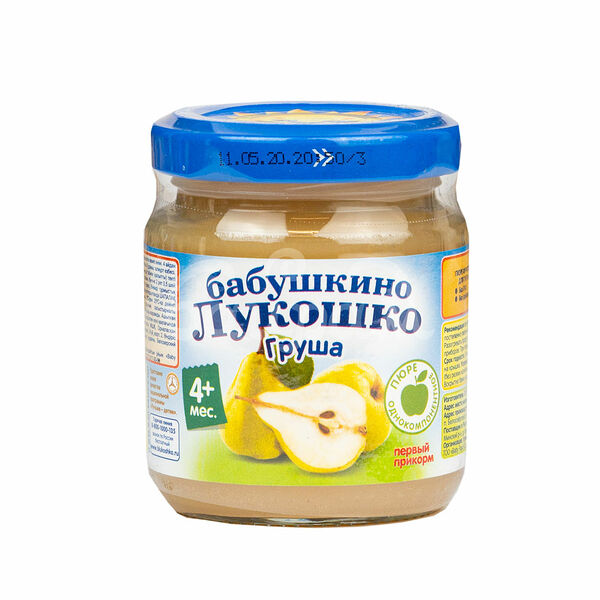 Детское питание Пюре Бабушкино Лукошко 100гр Груша с 4мес ст/б