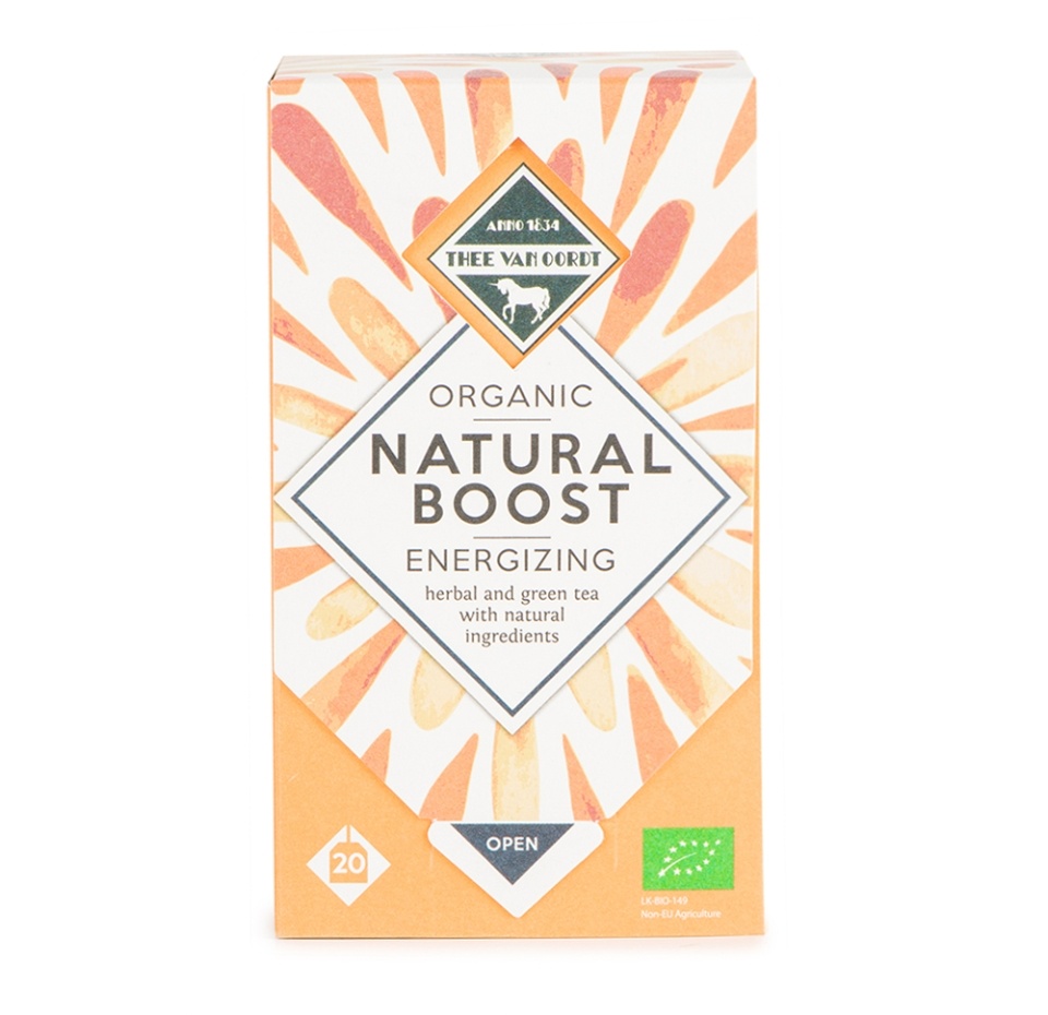 

Чай зеленый с травами Thee Van Oordt «Natural Boost» 20 х 1.5 г, Шри-Ланка