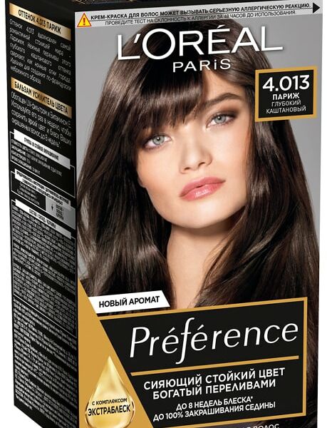 Крем-краска для волос Loreal Paris Preference 4.013 Париж