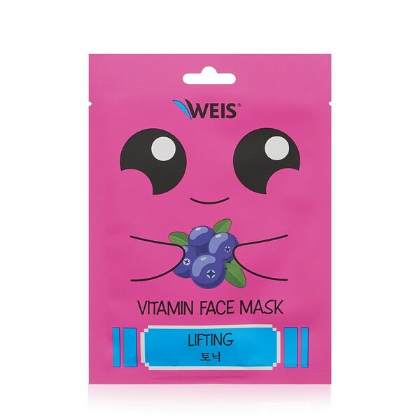 Маска для лица WEIS Vitamin Face mask Lifting с экстрактом голубики 23 г