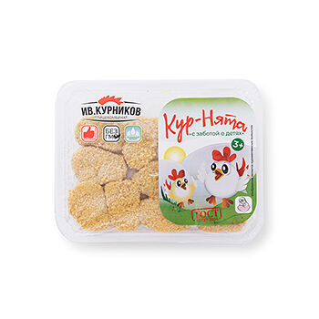 Наггетсы из мяса цыплят-бройлеров охлажденные Курников 220г Россия