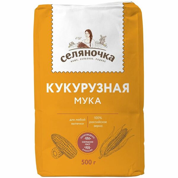 Мука Селяночка кукурузная 500г