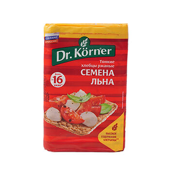 Хлебцы хрустящие Dr. Korner ржаные Семена льна