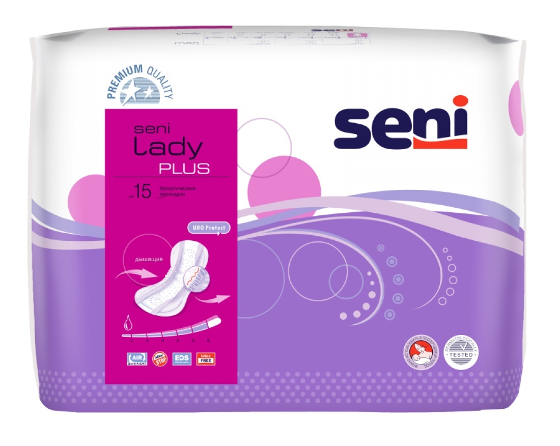 

Прокладки урологические женские Seni Lady plus 15 шт.