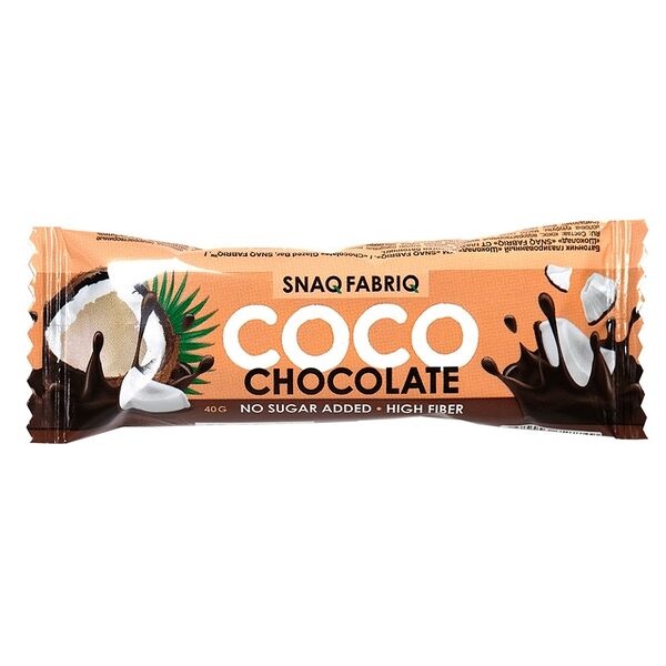 Батончик кокосовый SnaqFabriq coco Шоколад без сахара 40 г