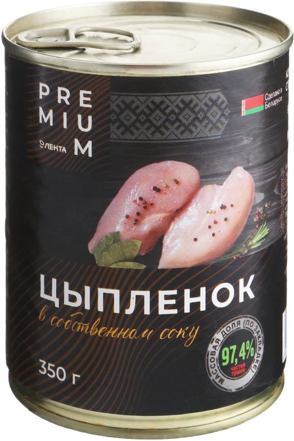 

Цыпленок Лента Premium в собственном соку 350 г