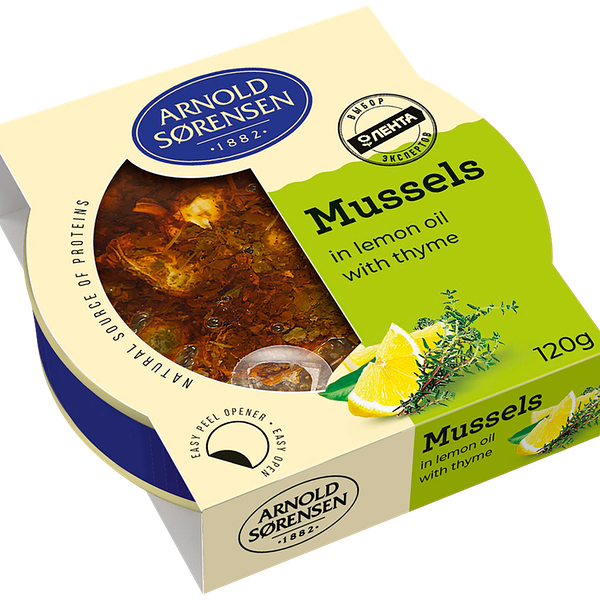 Мидии ARNOLD SORENSEN Mytilus edulis с тимьяном и лимонным маслом
