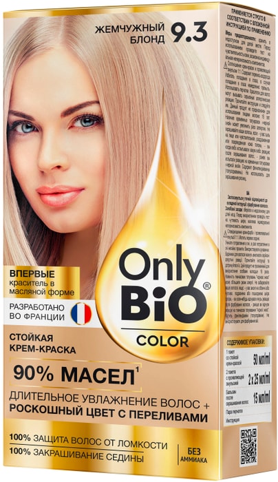 

Краска для волос Only Bio Color тон 9.3 жемчужный блонд