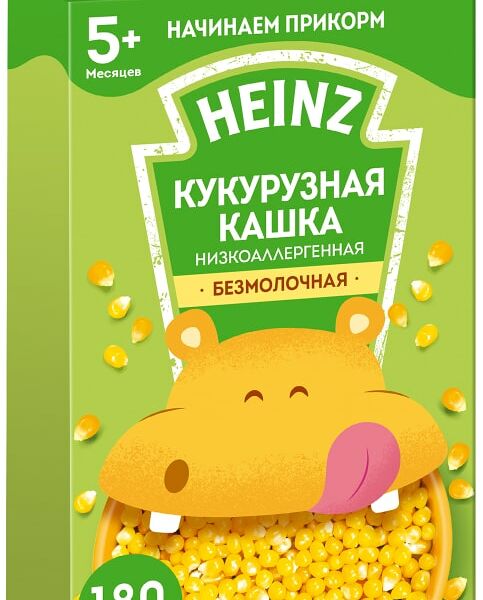 Каша Heinz Кукурузная низкоаллергенная безмолочная с 5 месяцев 180г