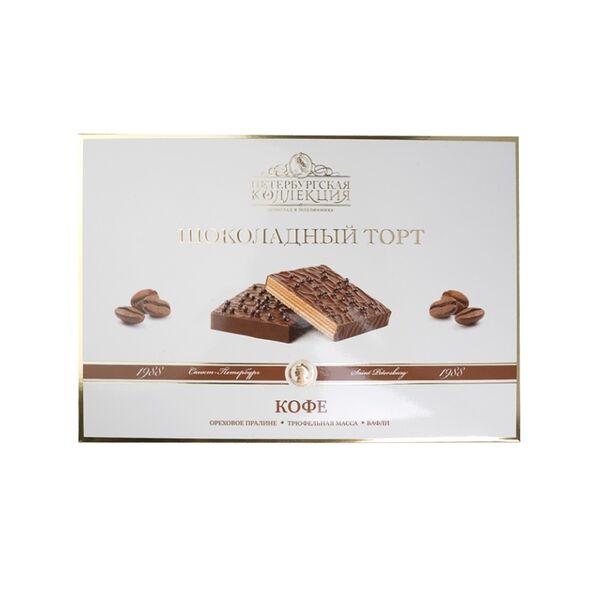 Торт Петербургская Коллекция шоколадный кофе 650г Россия