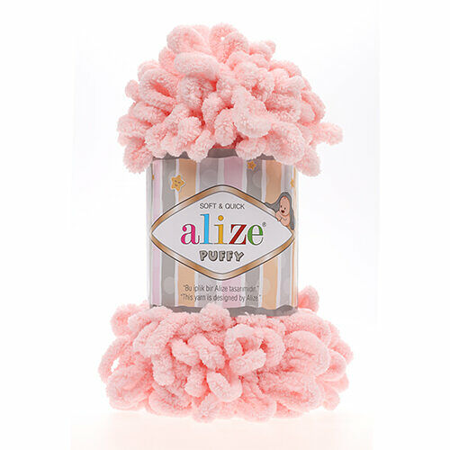 Пряжа Alize 'Puffy' 100г 9м (100% микрополиэстер)(340 пудровый)