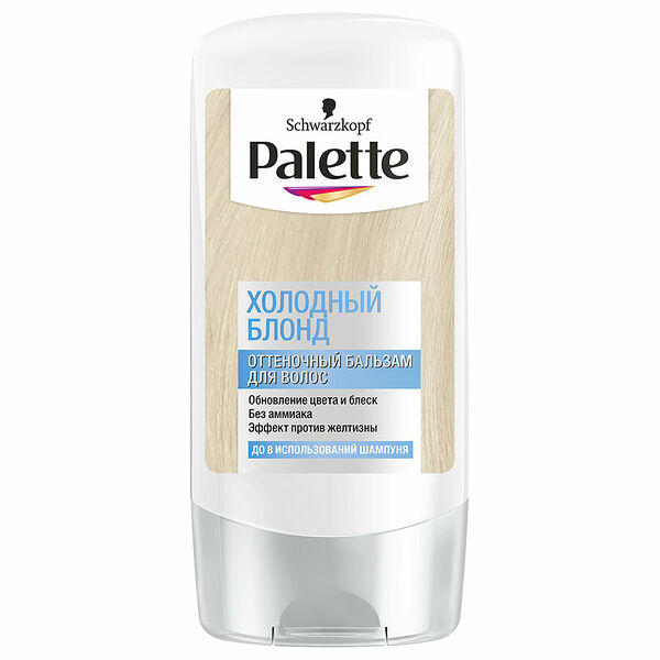 Оттеночный бальзам Холодный блонд, обновление цвета и уход ТМ Palette (Палетт)