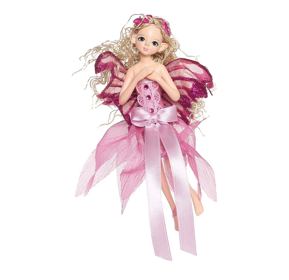 

Игрушка для елки Florasilk "Фея - Pink морозное сердце" розовая Floralsilk Великобритания