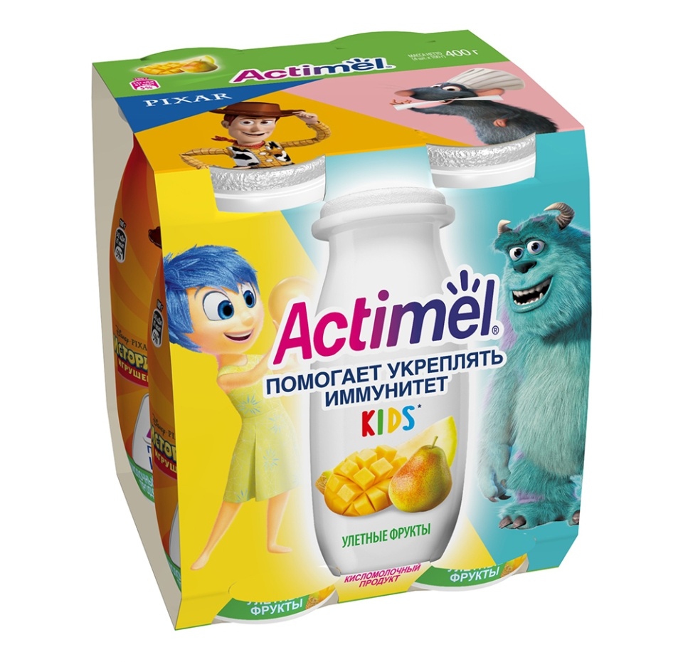 

Кисломолочный напиток Kids «Манго, груша, дыня», Actimel, 100 мл, Россия, БЗМЖ