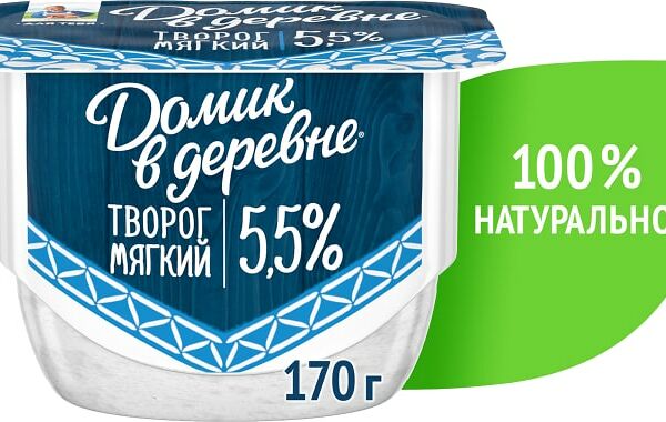 Творог Домик в деревне мягкий 5.5% 170г