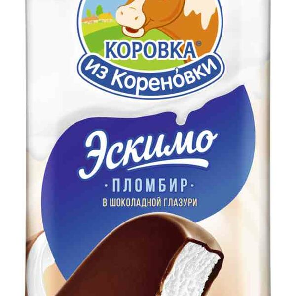 Мороженое эскимо пломбир Коровка из Кореновки в шоколадной глазури