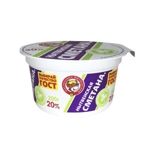 Сметана Нытвенская 20% 200гр пл/ст