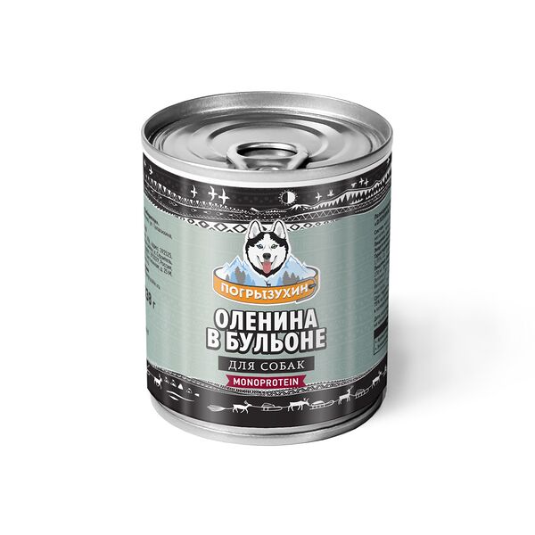 Корм Погрызухин влажный для собак Оленина в бульоне