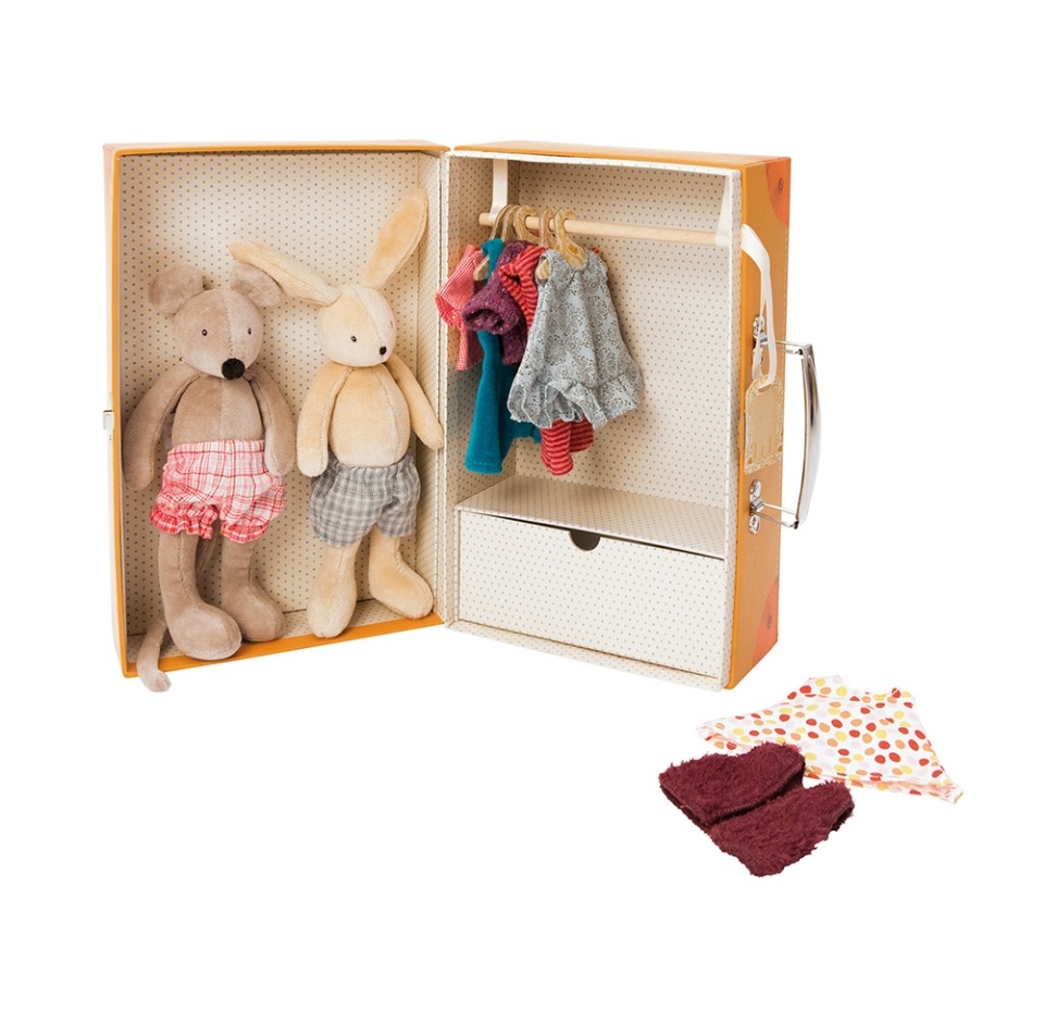

Чемоданчик-гардероб с мягкими игрушками Moulin Roty, Франция
