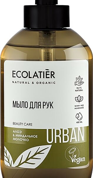 Жидкое мыло для рук Ecolatier Алоэ и Миндальное молочко 400мл