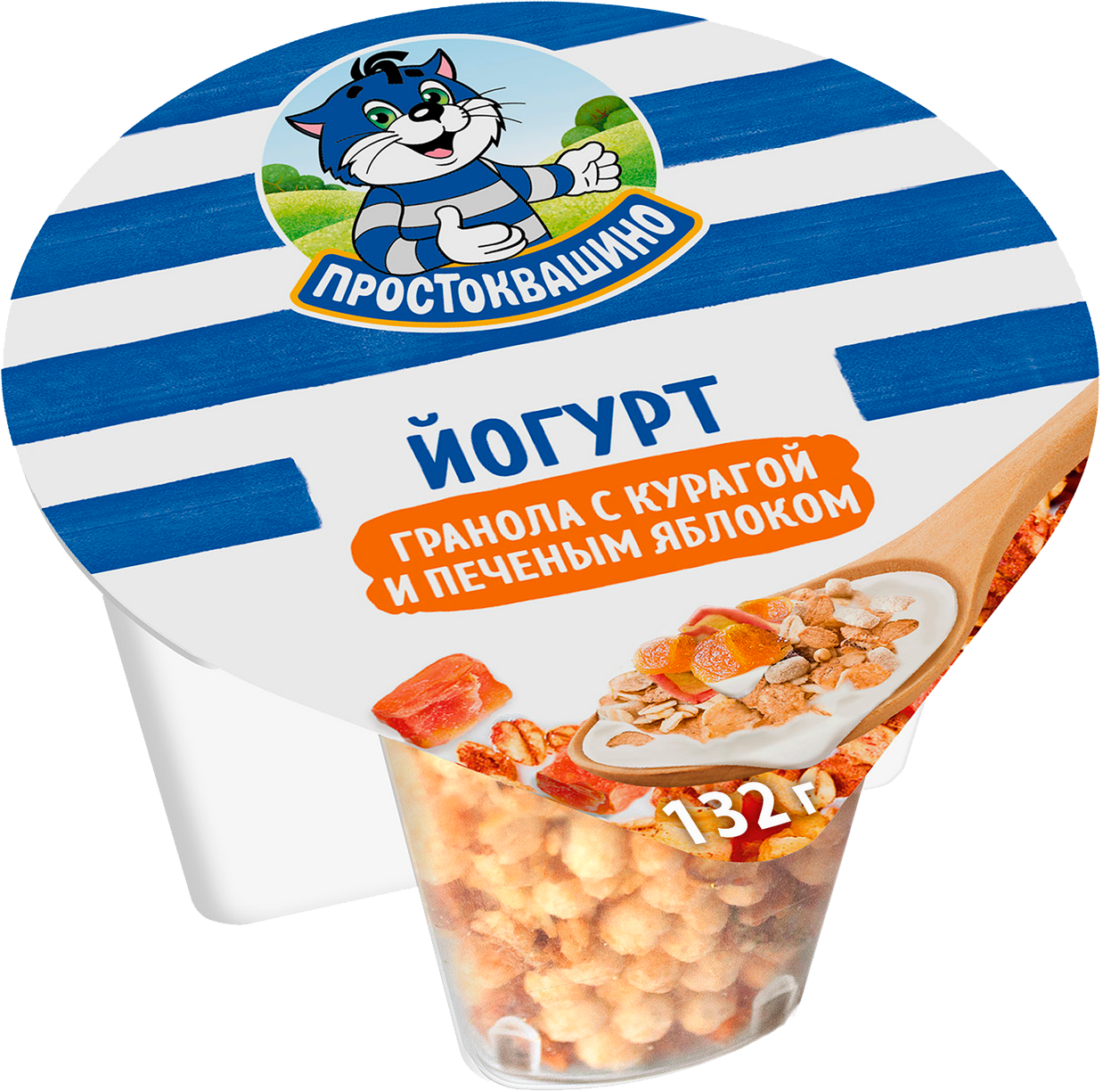 

Йогурт Простоквашино с гранолой курагой и печеным яблоком 2.9%